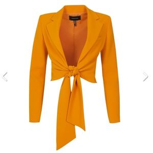 BCBGMAXAZRIA FRONT-TIE CROP JACKET